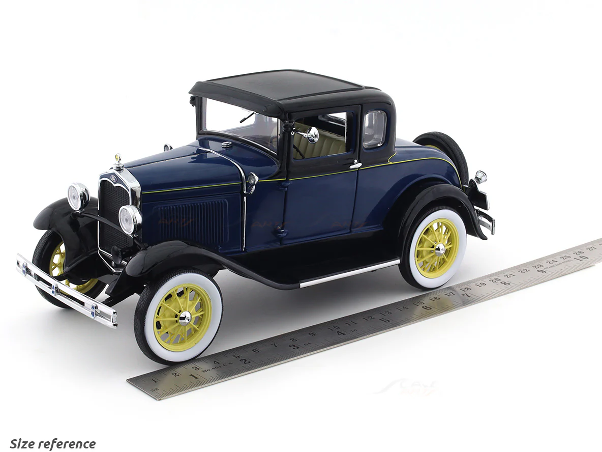 1931 Ford Model A Coupe blue 1:18 Sunstar diecast Scale Model collectible - Image 18