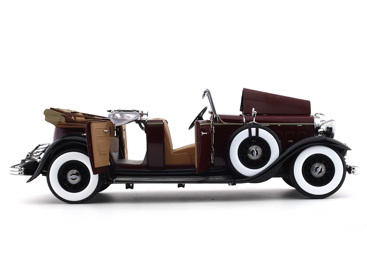 1932 Ford Lincoln KB Maroon 1:18 SunStar diecast scale model car collectible - Image 11