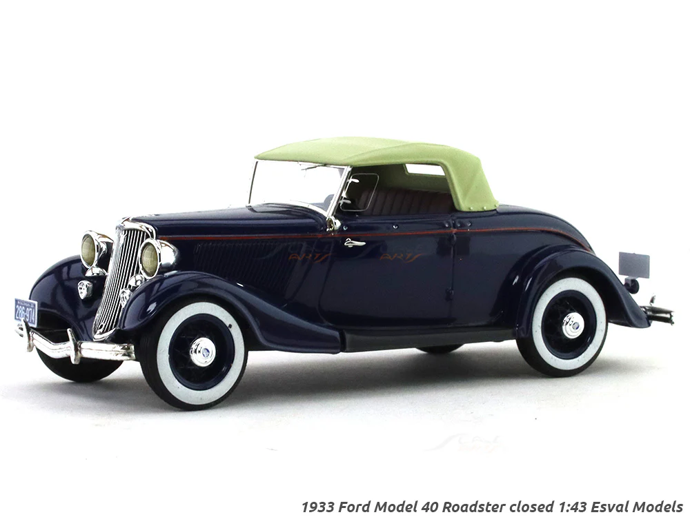 1933 Ford Model 40 Roadster closed 1:43 Esval Models scale model car