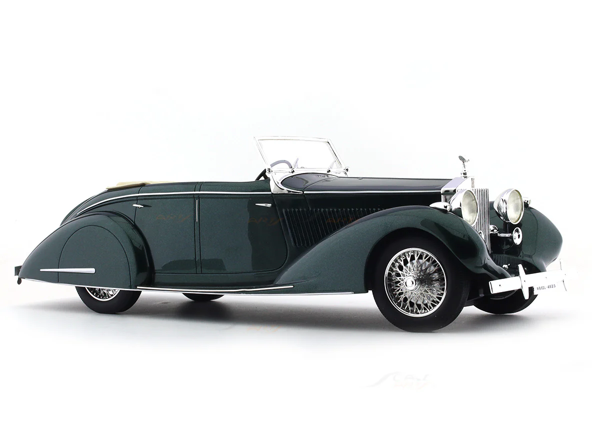 1937 Rolls-Royce 25-30 Gurney Nutting Green 1:18 Cult Models resin Scale Model car - Image 6