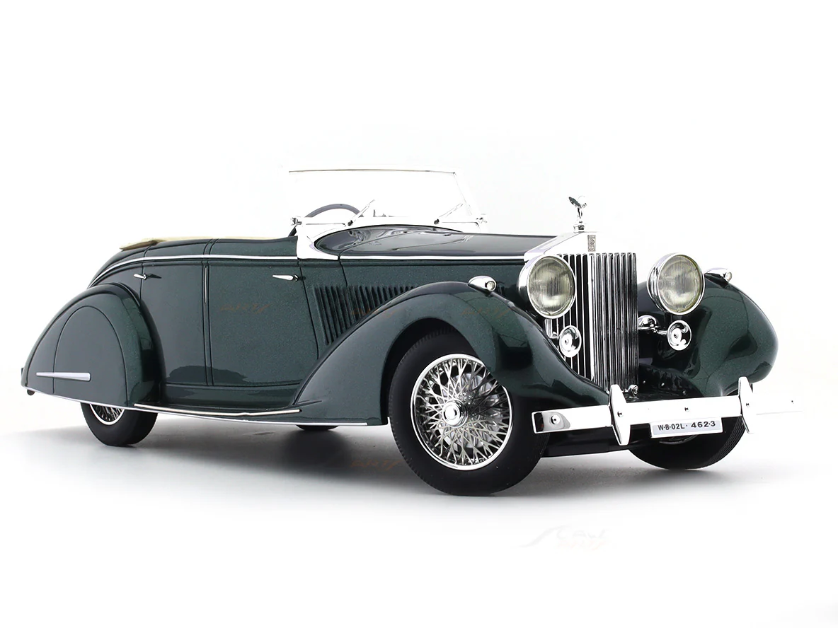 1937 Rolls-Royce 25-30 Gurney Nutting Green 1:18 Cult Models resin Scale Model car - Image 8