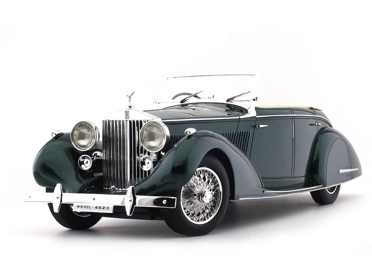 1937 Rolls-Royce 25-30 Gurney Nutting Green 1:18 Cult Models resin Scale Model car - Image 9