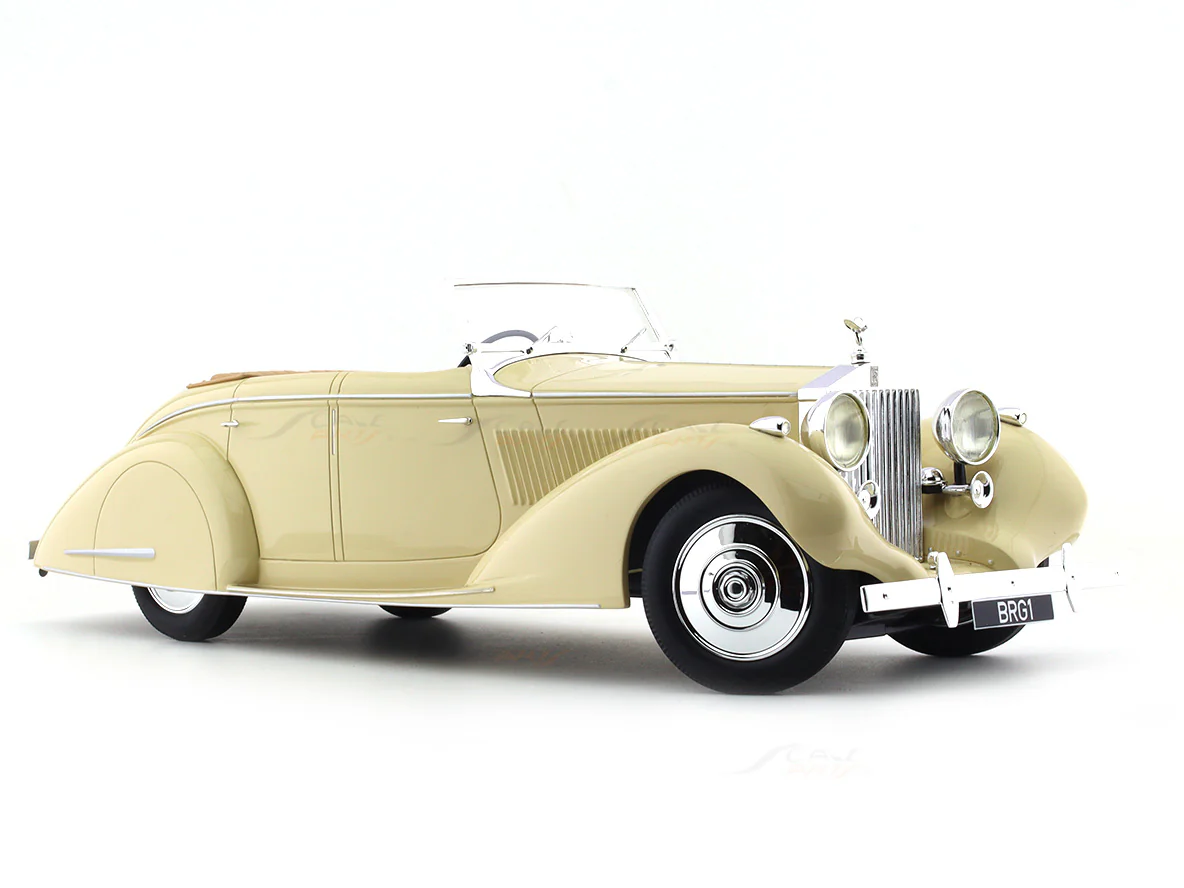 1937 Rolls-Royce 25-30 Gurney Nutting Maharaja Darbhanga Ivory 1:18 Cult Models resin Scale Model car - Image 7