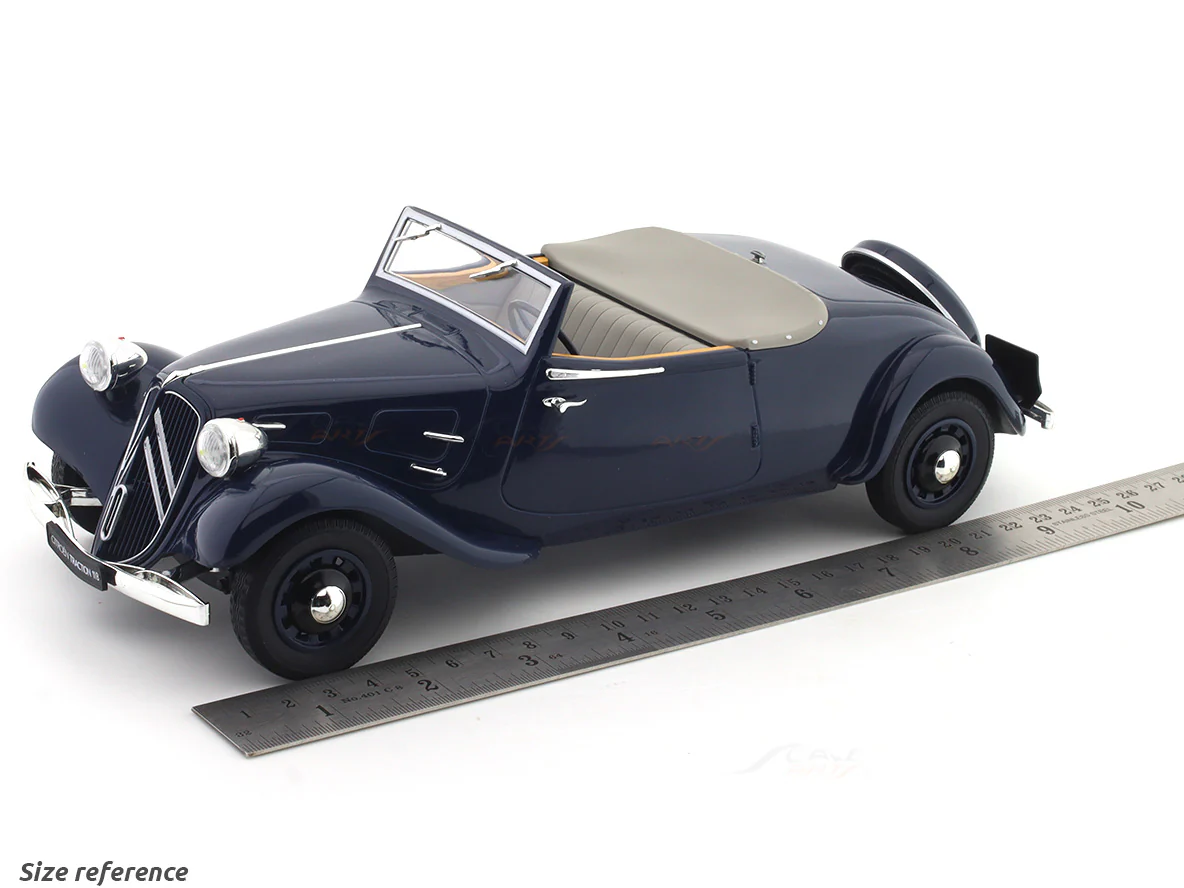 1938 Citroen Traction Avant 11B Cabriolet blue 1:18 Norev diecast scale model car collectible - Image 9