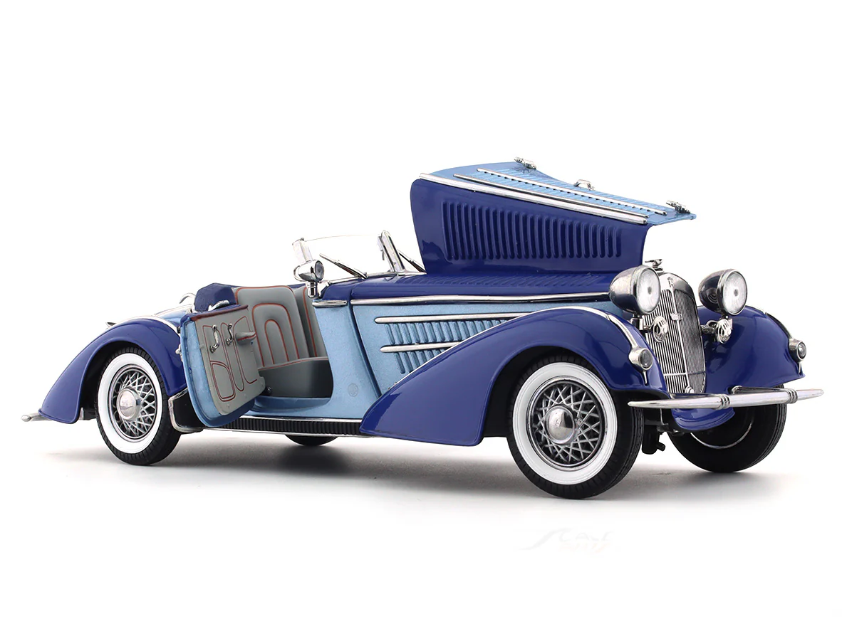 1939 Horch 855 Roadster blue 1:18 Sunstar diecast Scale Model collectible - Image 12