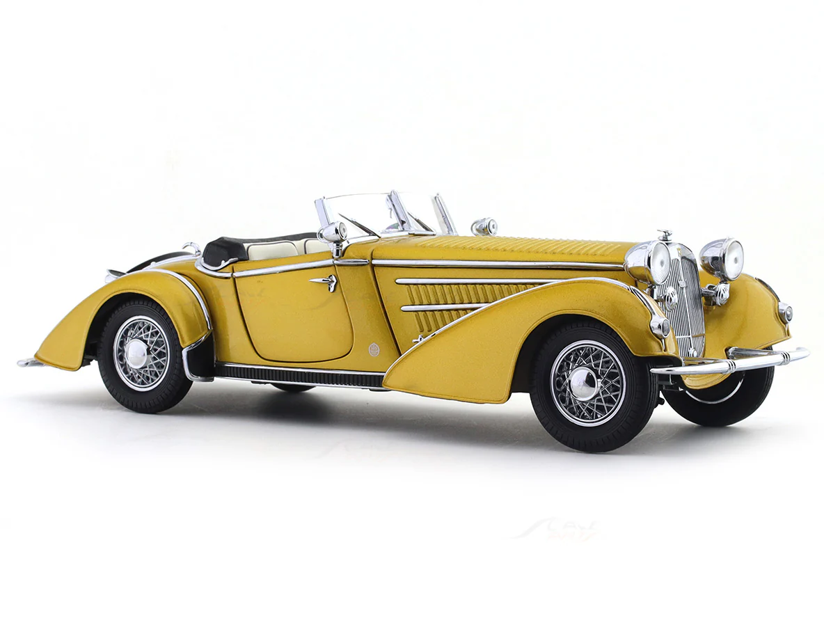 1939 Horch 855 Roadster Golden 1:18 Scale Model | Sunstar Diecast Classic Luxury Car - Image 6