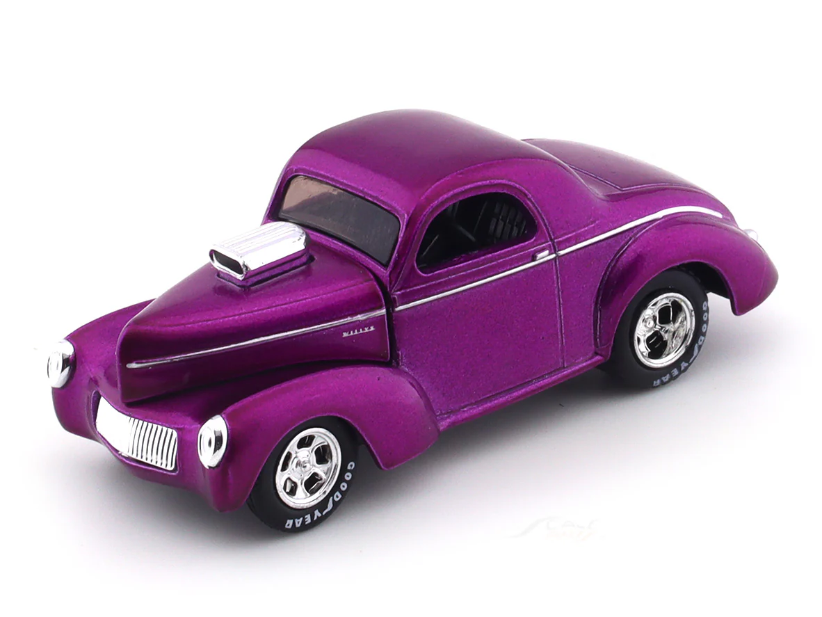 1941 Willys Coupe pink 1:64 M2 Machines diecast scale model collectible - Image 7