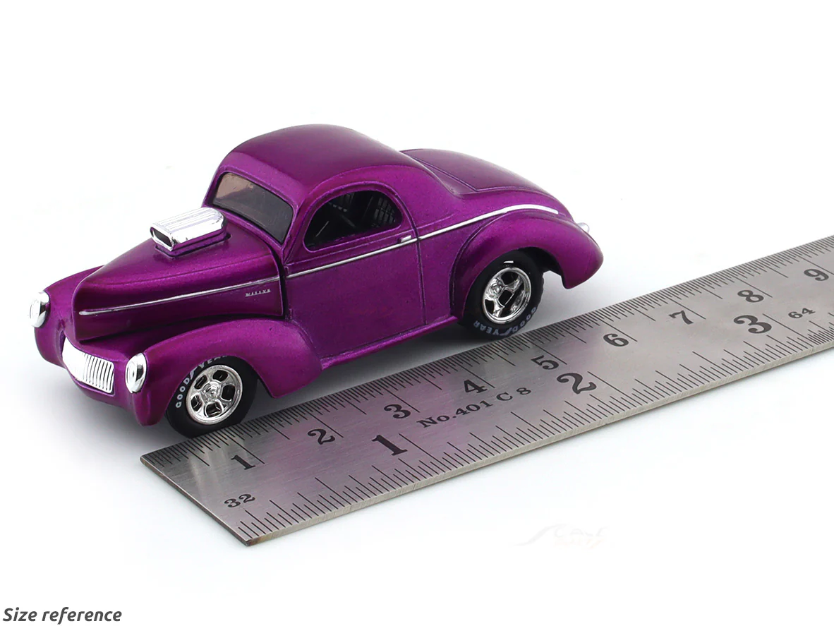 1941 Willys Coupe pink 1:64 M2 Machines diecast scale model collectible - Image 9