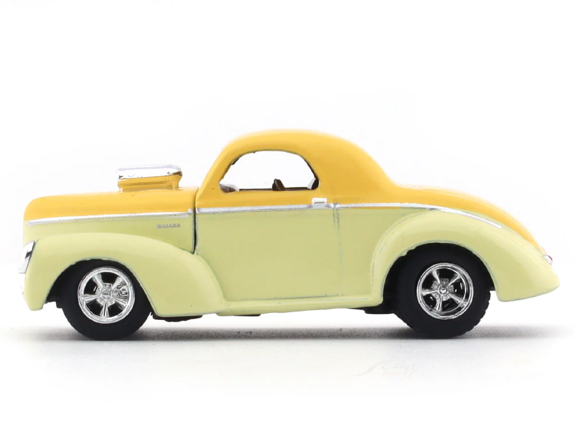 1941 Willys Coupe yellow 1:64 M2 Machines diecast scale model collectible - Image 2