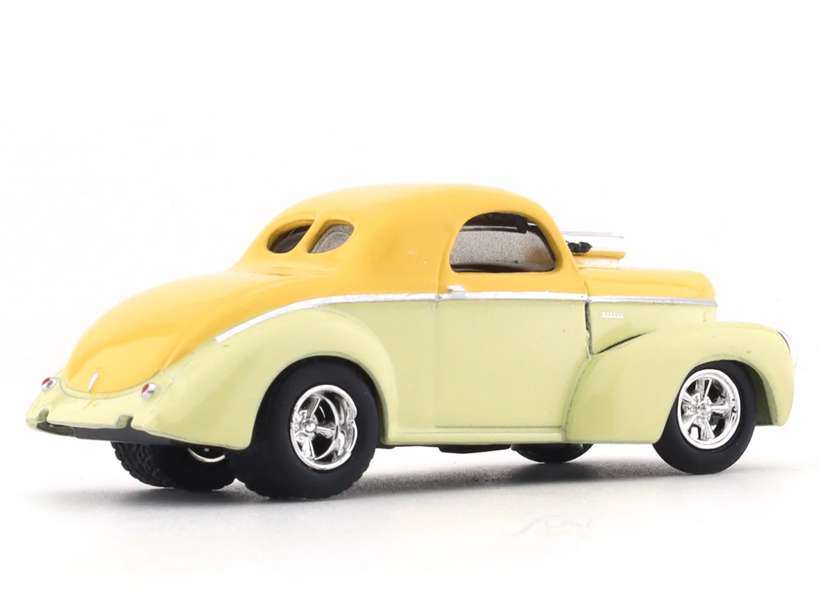 1941 Willys Coupe yellow 1:64 M2 Machines diecast scale model collectible - Image 4