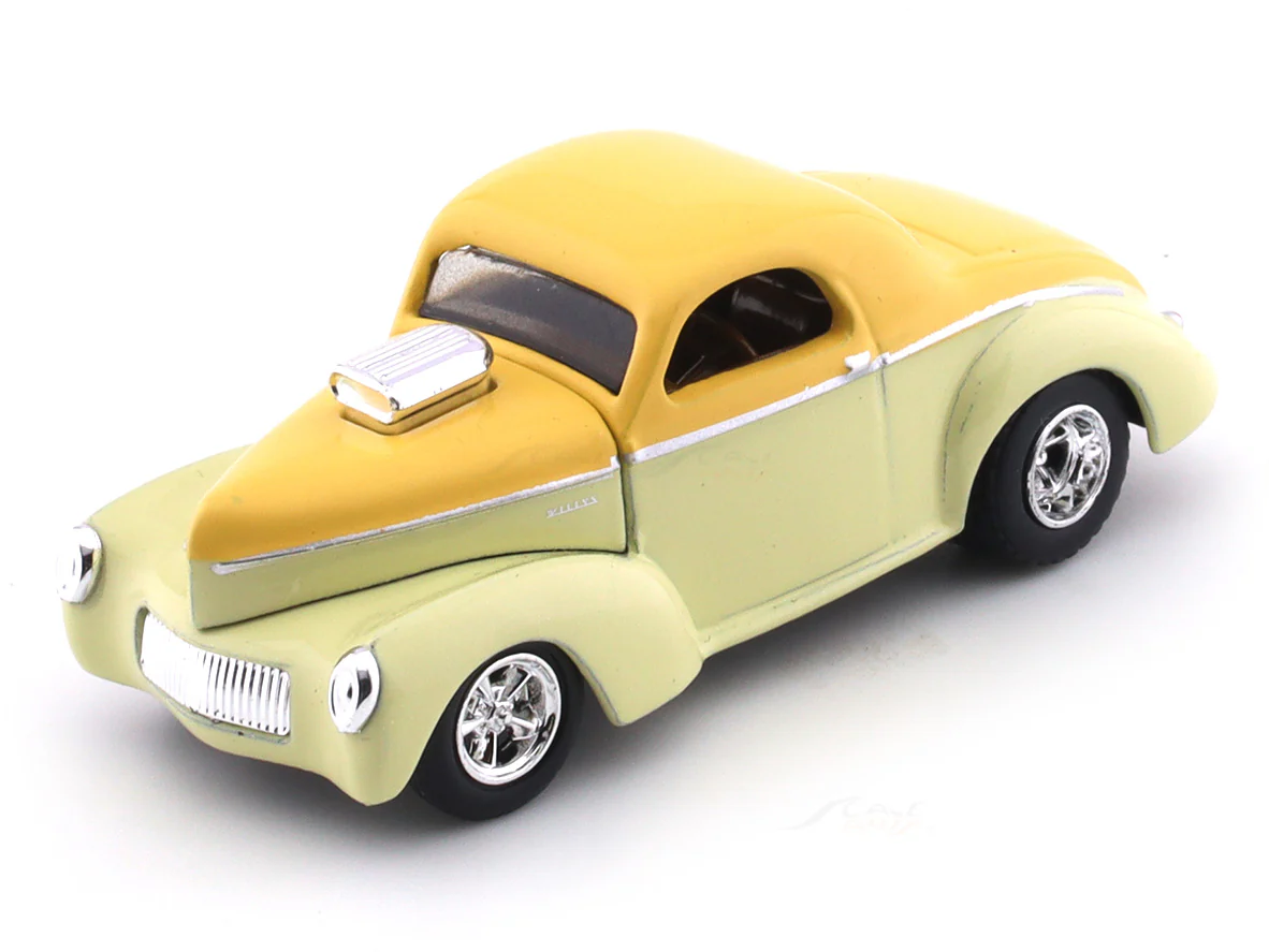1941 Willys Coupe yellow 1:64 M2 Machines diecast scale model collectible - Image 7