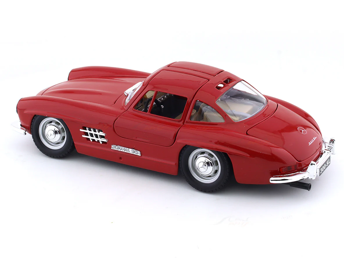 1954 Mercedes-Benz 300 SL Red 1:24 Bburago licensed diecast Scale Model car - Image 11
