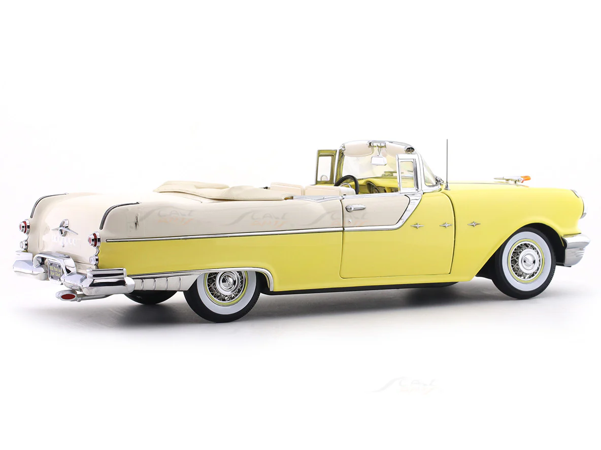 1955 Pontiac Star Chief Yellow & Beige 1:18 Scale Model | Sunstar Platinum Collection - Image 4