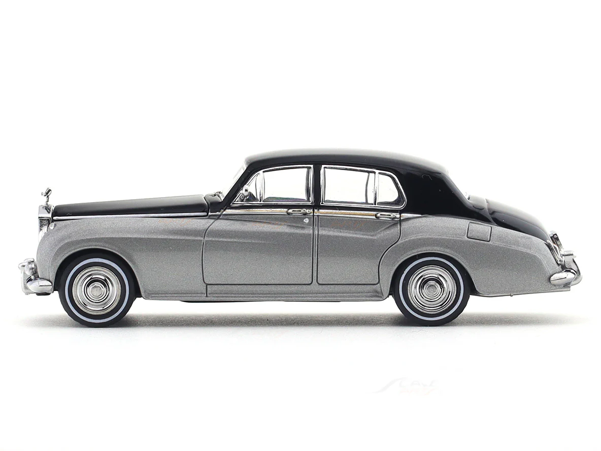 1955 Rolls-Royce Silver Cloud grey black 1:64 GFCC diecast scale model miniature car collectible - Image 2