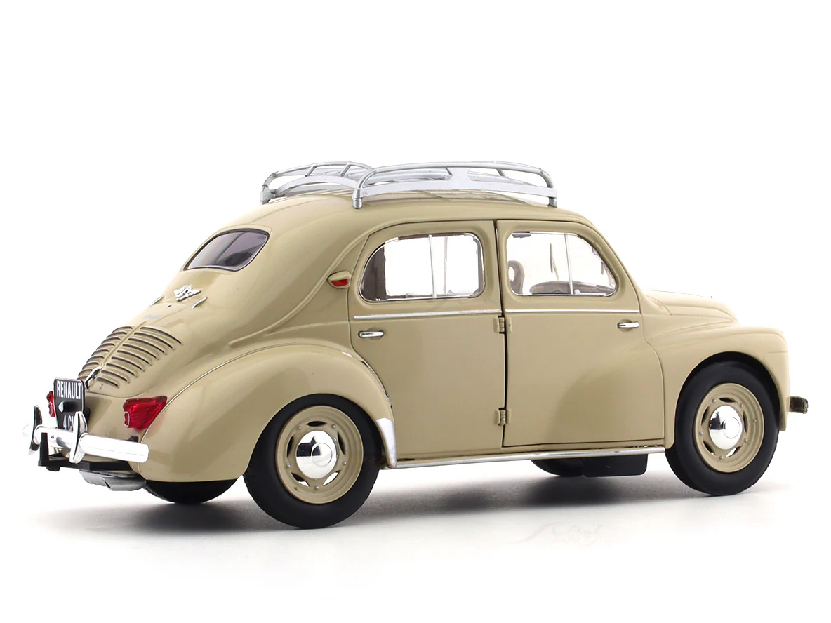 1956 Renault 4CV beige 1:18 Solido diecast scale model car collectible - Image 4