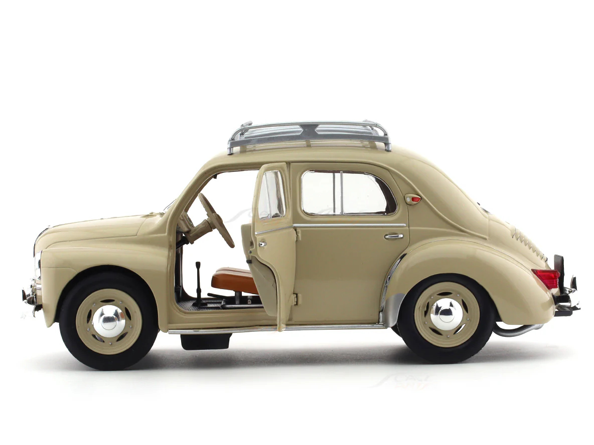 1956 Renault 4CV beige 1:18 Solido diecast scale model car collectible - Image 9