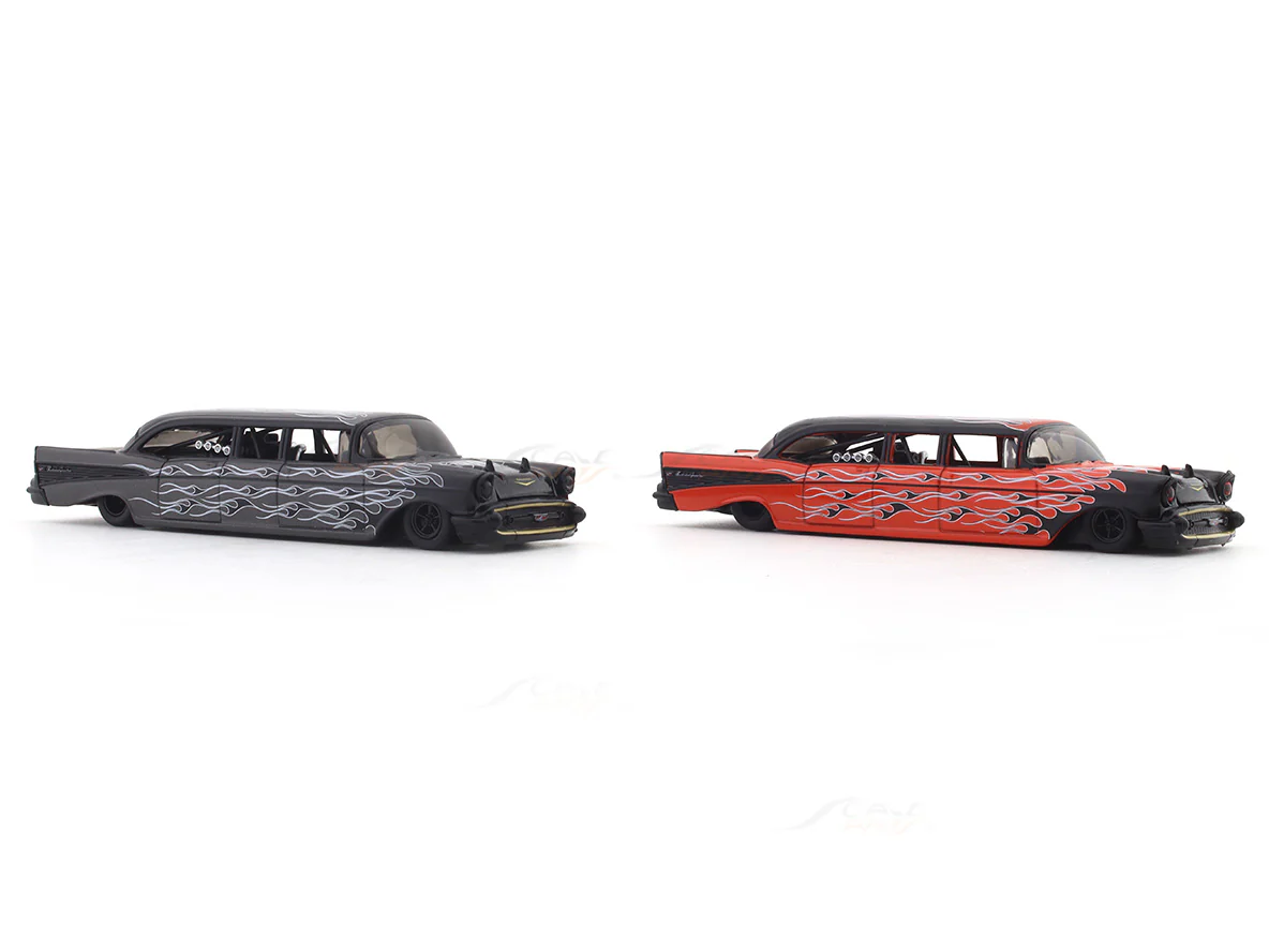 1957 Chevrolet Bel Air Auto Stretch-Rods 1:64 M2 Machines diecast hauler scale model - Image 5