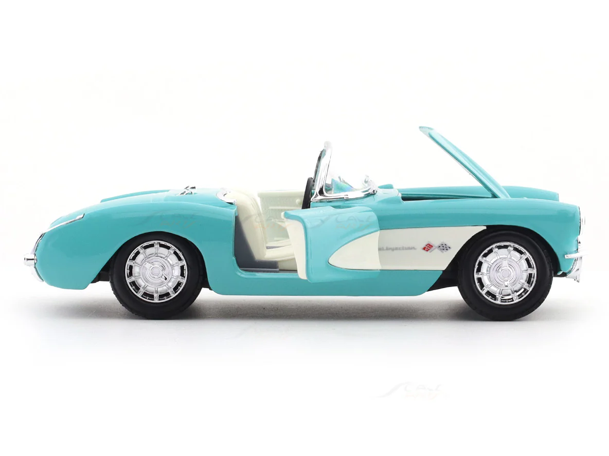 1957 Chevrolet Corvette green 1:24 Maisto licensed diecast Scale Model car collectible - Image 12