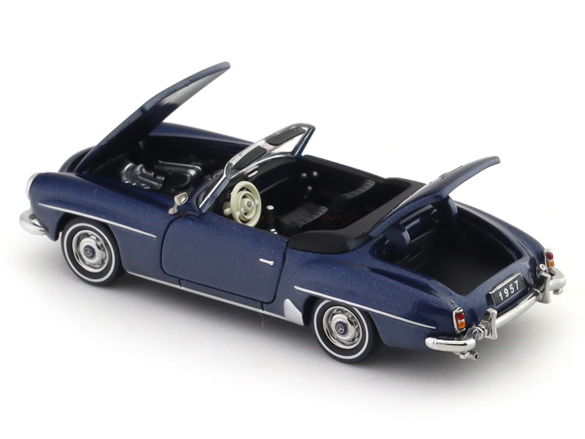 1957 Mercedes-Benz 190SL blue 1:64 GFCC diecast scale model miniature car collectible - Image 15
