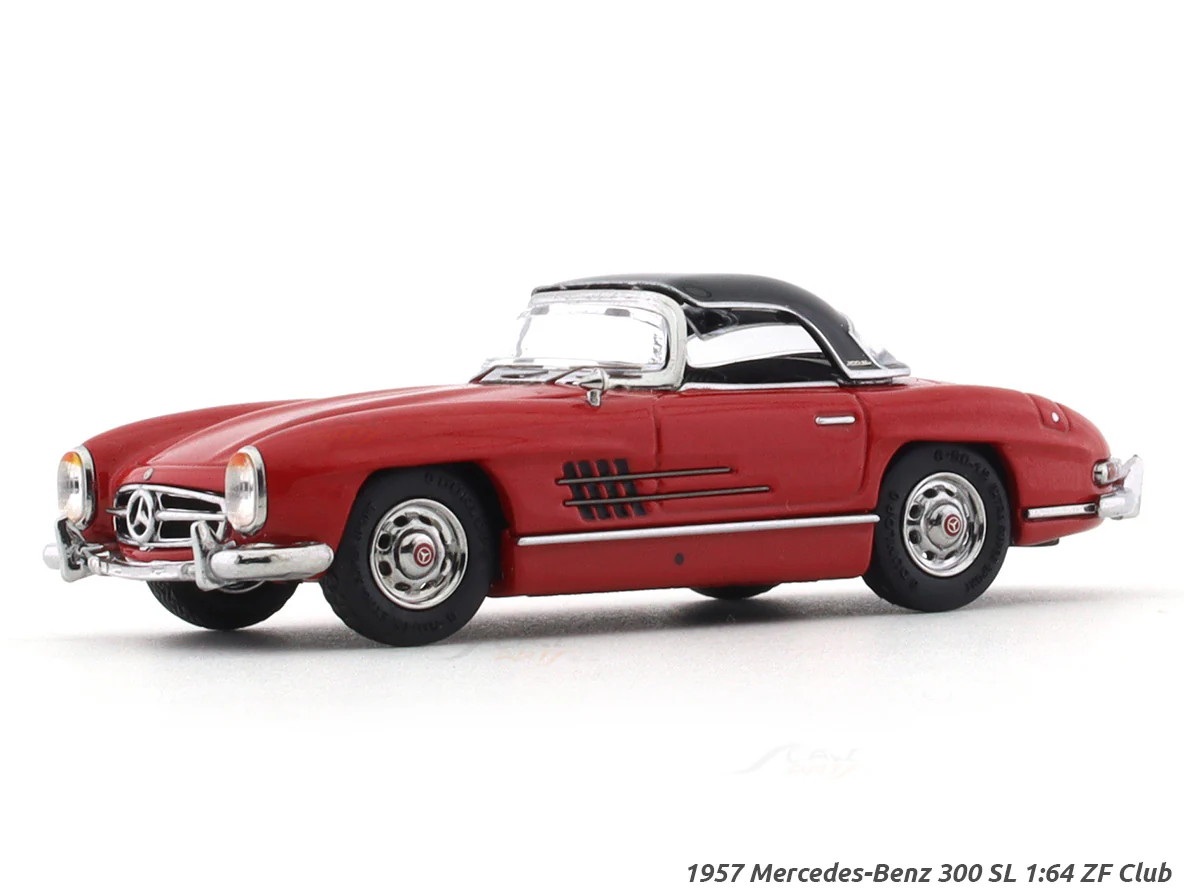 1957 Mercedes-Benz 300 SL W198 red hardtop 1:64 ZF Club diecast scale model car collectible - Image 7