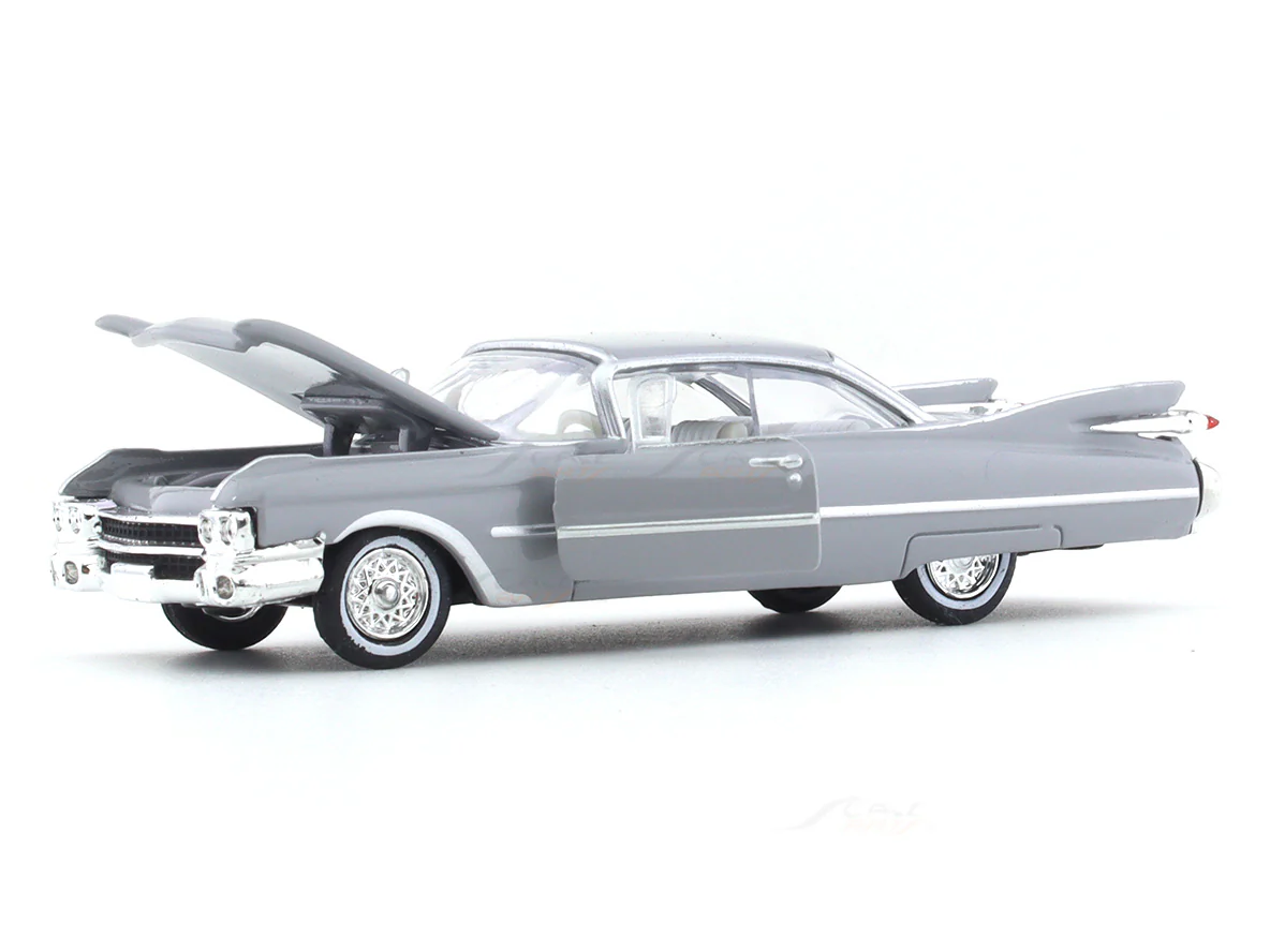 1959 Cadillac Series 62 grey 1:64 M2 Machines diecast hauler scale model - Image 7