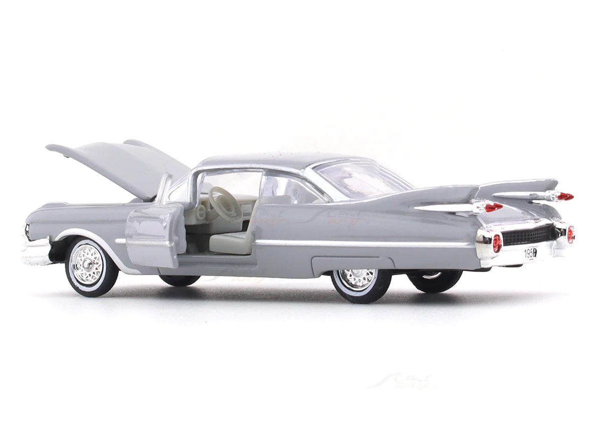 1959 Cadillac Series 62 grey 1:64 M2 Machines diecast hauler scale model - Image 8