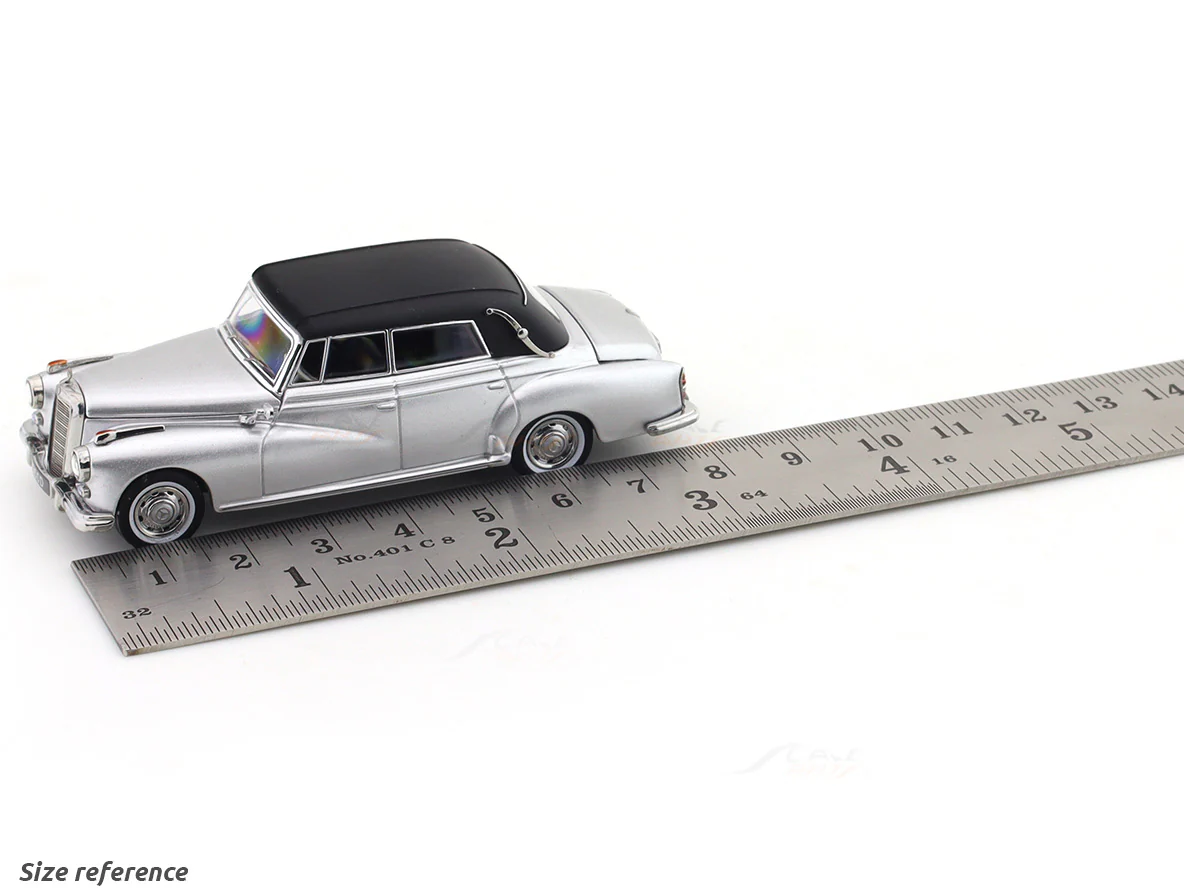 1959 Mercedes-Benz 300D silver 1:64 GFCC diecast scale model miniature car collectible - Image 5