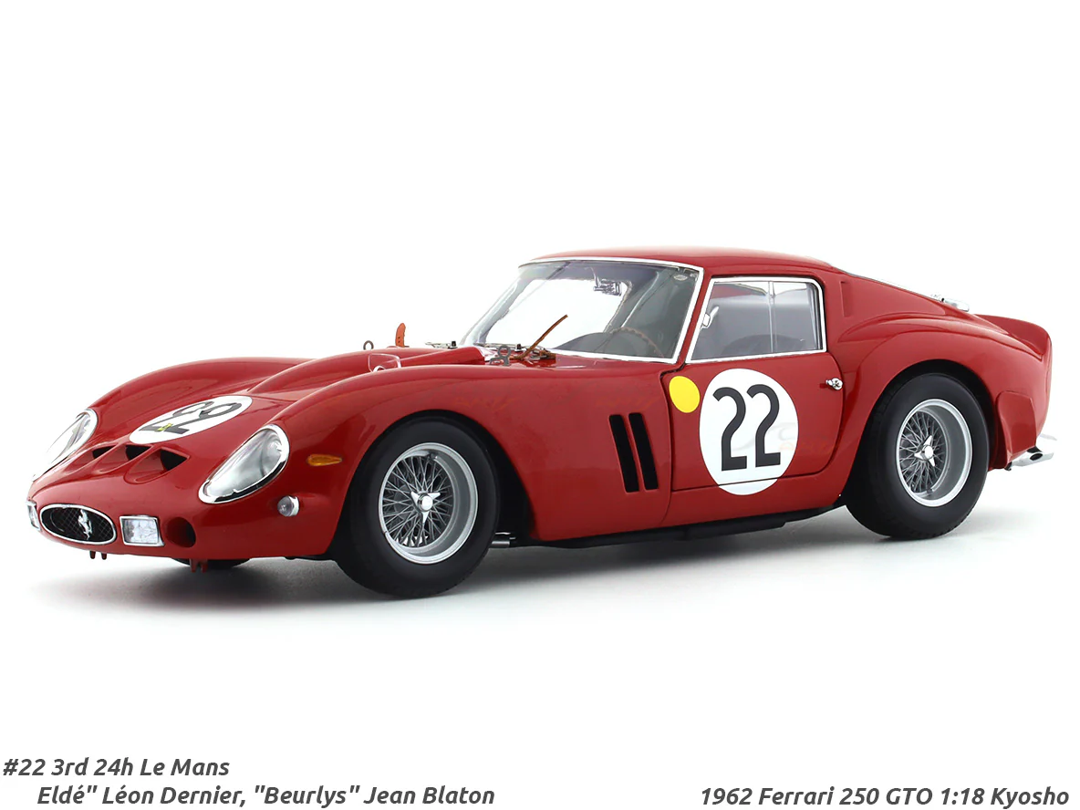 1962 Ferrari 250 GTO #22 3rd LeMans 1:18 Kyosho diecast scale model car collectible