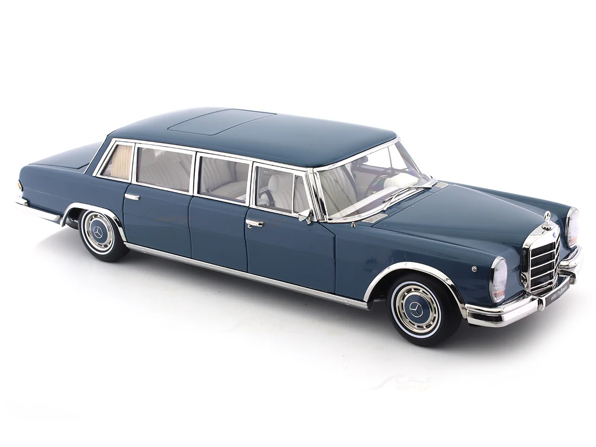 1963-81 Mercedes-Benz 600 Pullman W100 blue 1:18 NZG diecast scale model car collectible - Image 15