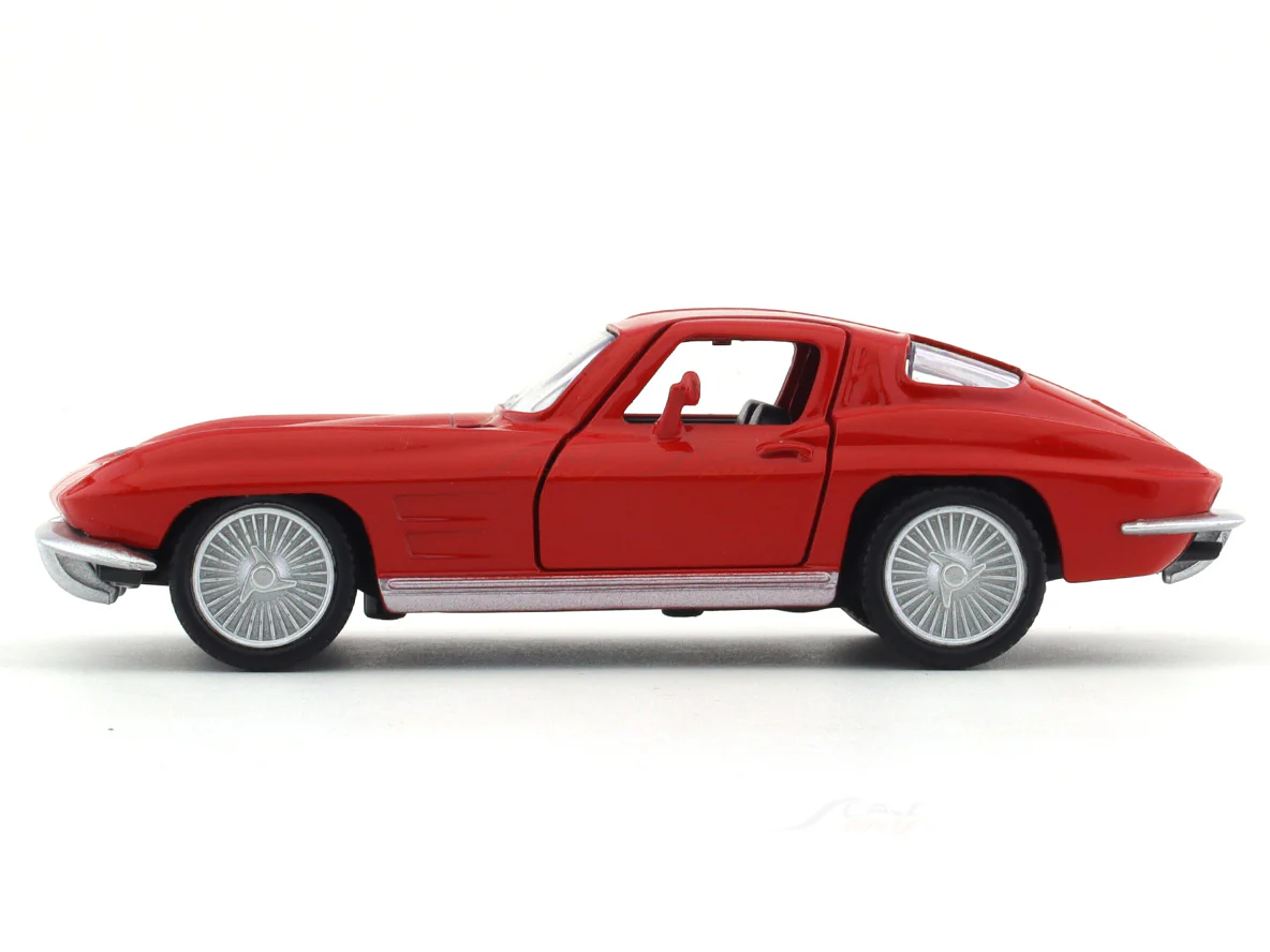 1963 Chevrolet Corvette Stingray red 1:36 Super Fast pull back car scale model - Image 2