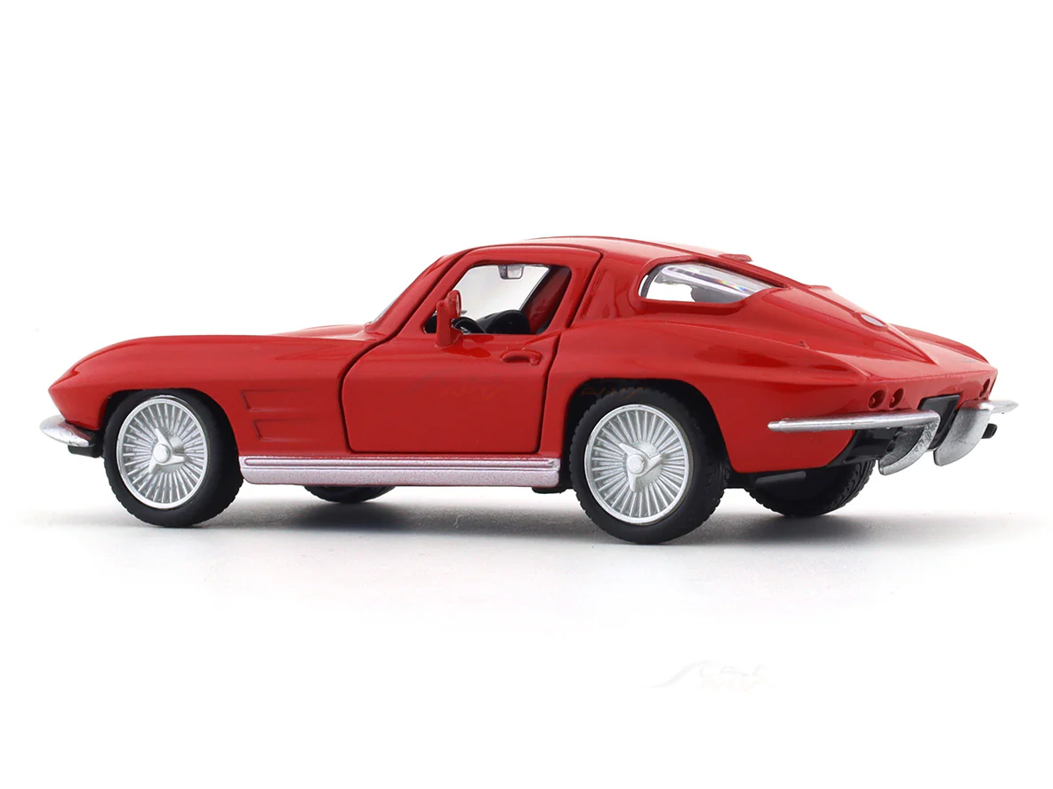 1963 Chevrolet Corvette Stingray red 1:36 Super Fast pull back car scale model - Image 3