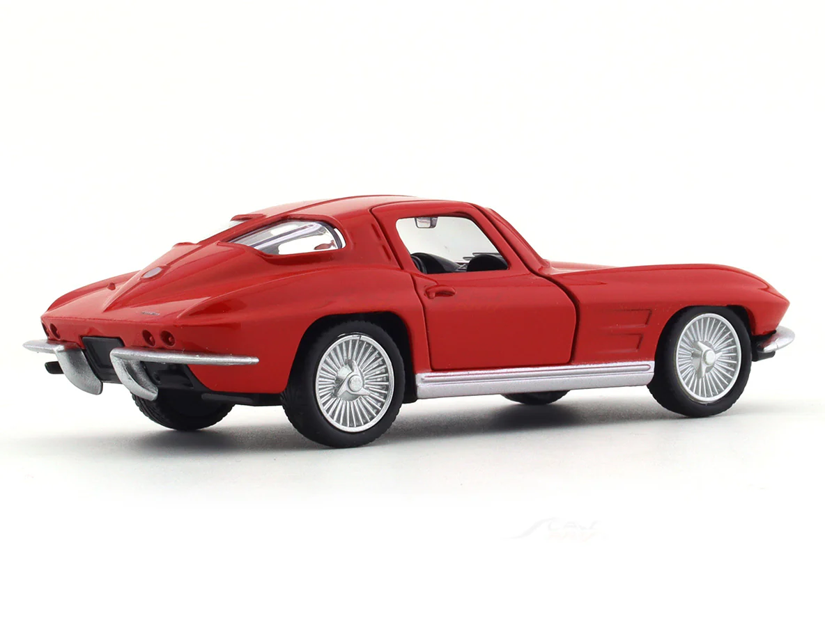 1963 Chevrolet Corvette Stingray red 1:36 Super Fast pull back car scale model - Image 4