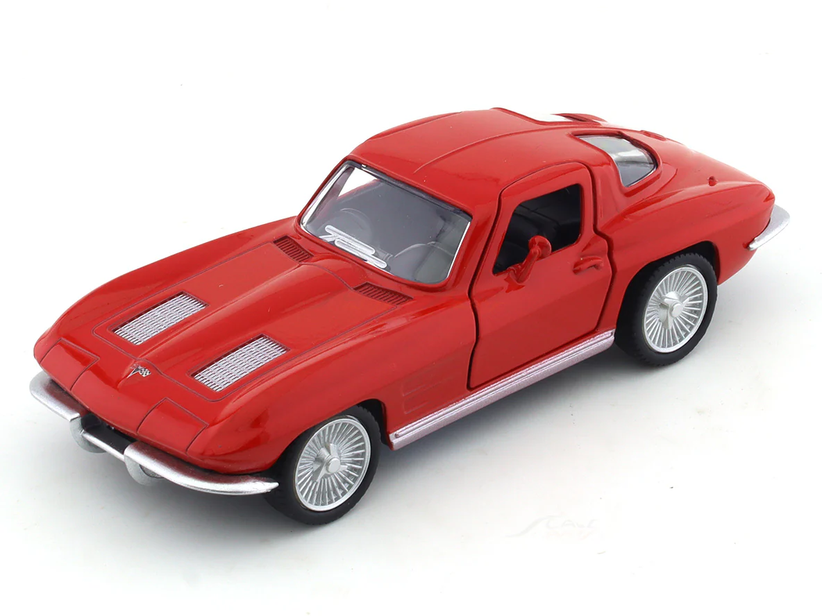 1963 Chevrolet Corvette Stingray red 1:36 Super Fast pull back car scale model - Image 7