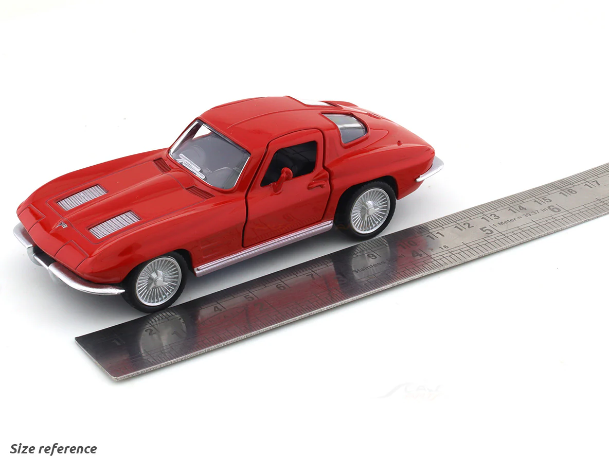 1963 Chevrolet Corvette Stingray red 1:36 Super Fast pull back car scale model - Image 9