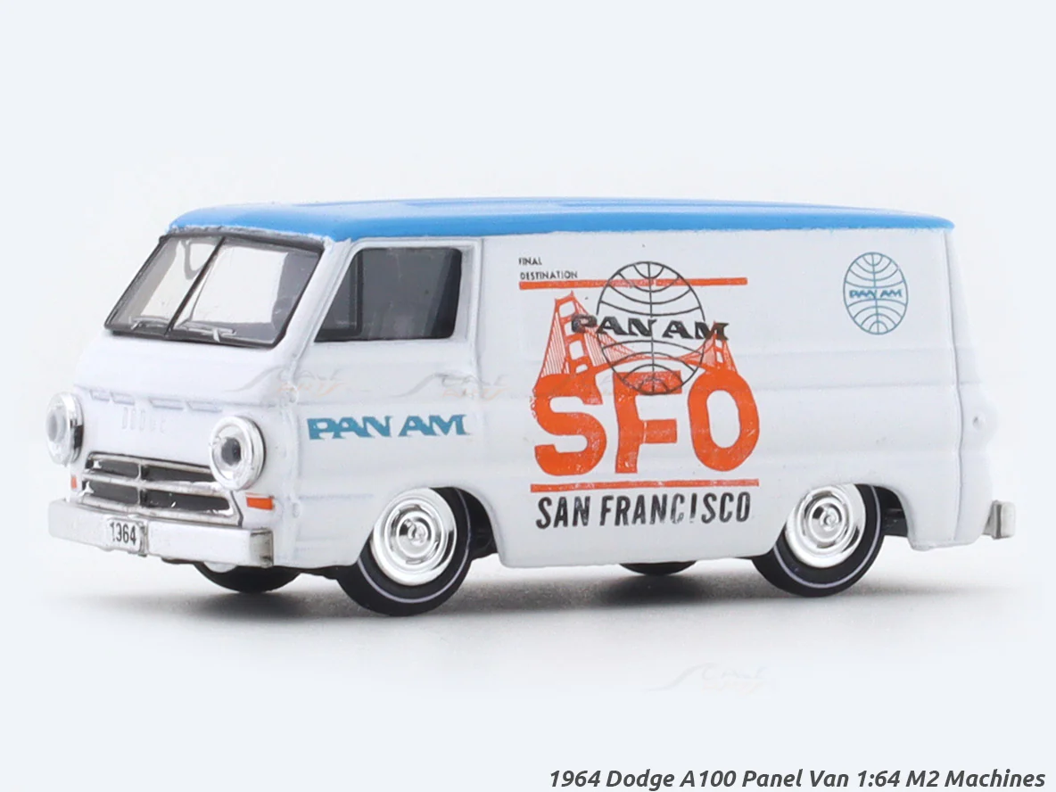 1964 Dodge A100 Panel Van PanAm 1:64 M2 Machines licensed diecast scale model car 32600-79