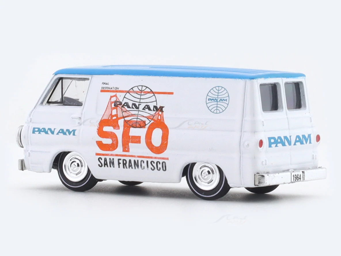 1964 Dodge A100 Panel Van PanAm 1:64 M2 Machines licensed diecast scale model car 32600-79 - Image 3