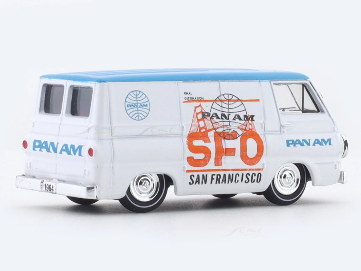 1964 Dodge A100 Panel Van PanAm 1:64 M2 Machines licensed diecast scale model car 32600-79 - Image 4