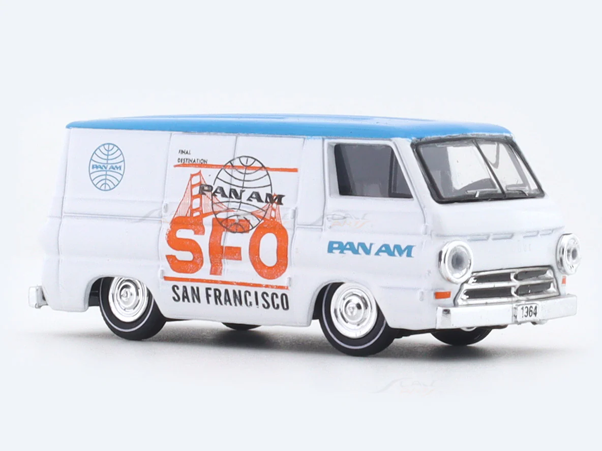 1964 Dodge A100 Panel Van PanAm 1:64 M2 Machines licensed diecast scale model car 32600-79 - Image 6