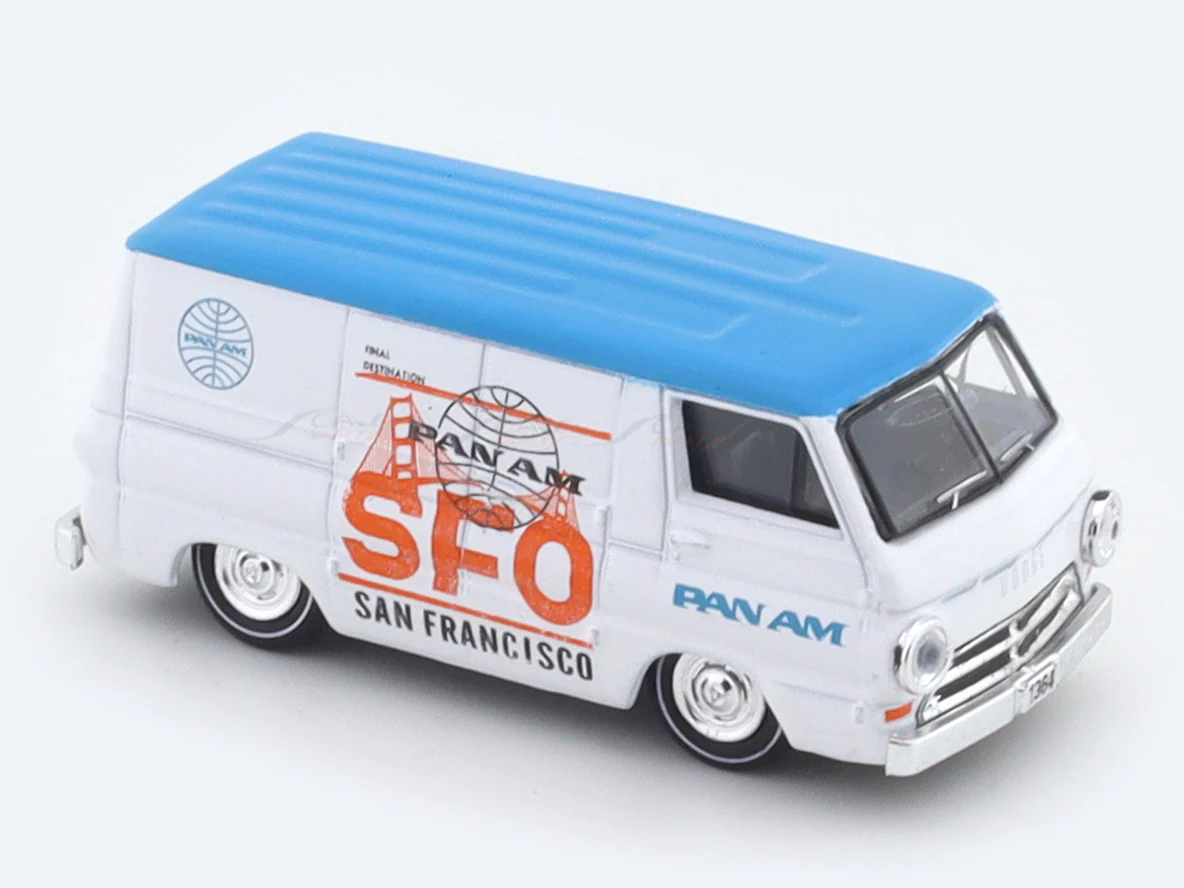 1964 Dodge A100 Panel Van PanAm 1:64 M2 Machines licensed diecast scale model car 32600-79 - Image 7