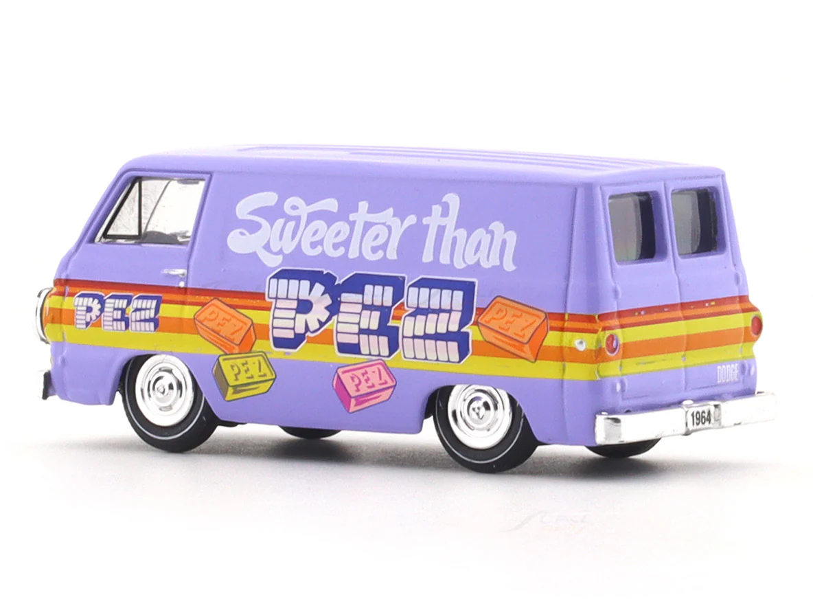 1964 Dodge A100 Panel Van PEZ 1:64 M2 Machines licensed diecast scale model car 32600-84 - Image 3