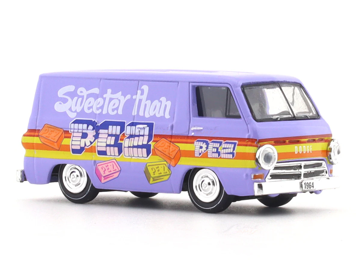 1964 Dodge A100 Panel Van PEZ 1:64 M2 Machines licensed diecast scale model car 32600-84 - Image 6