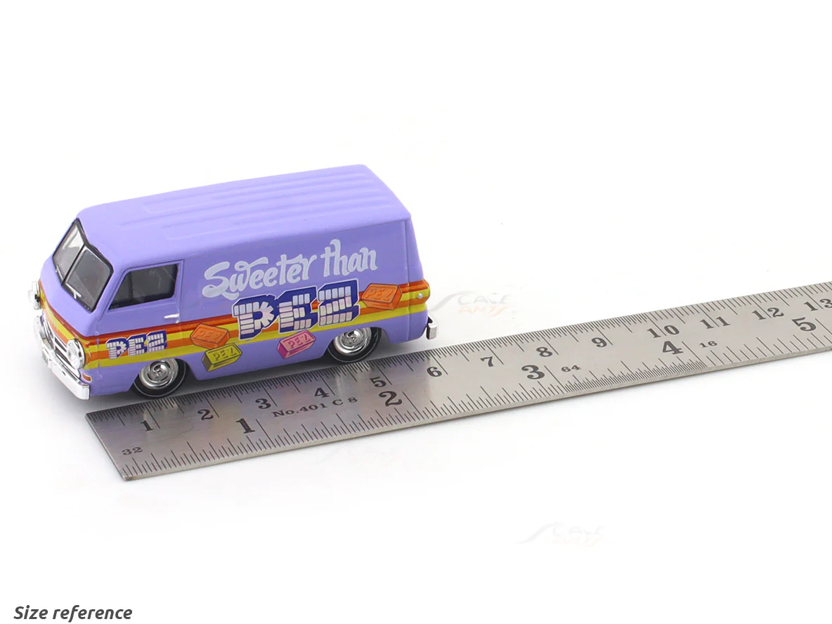 1964 Dodge A100 Panel Van PEZ 1:64 M2 Machines licensed diecast scale model car 32600-84 - Image 9