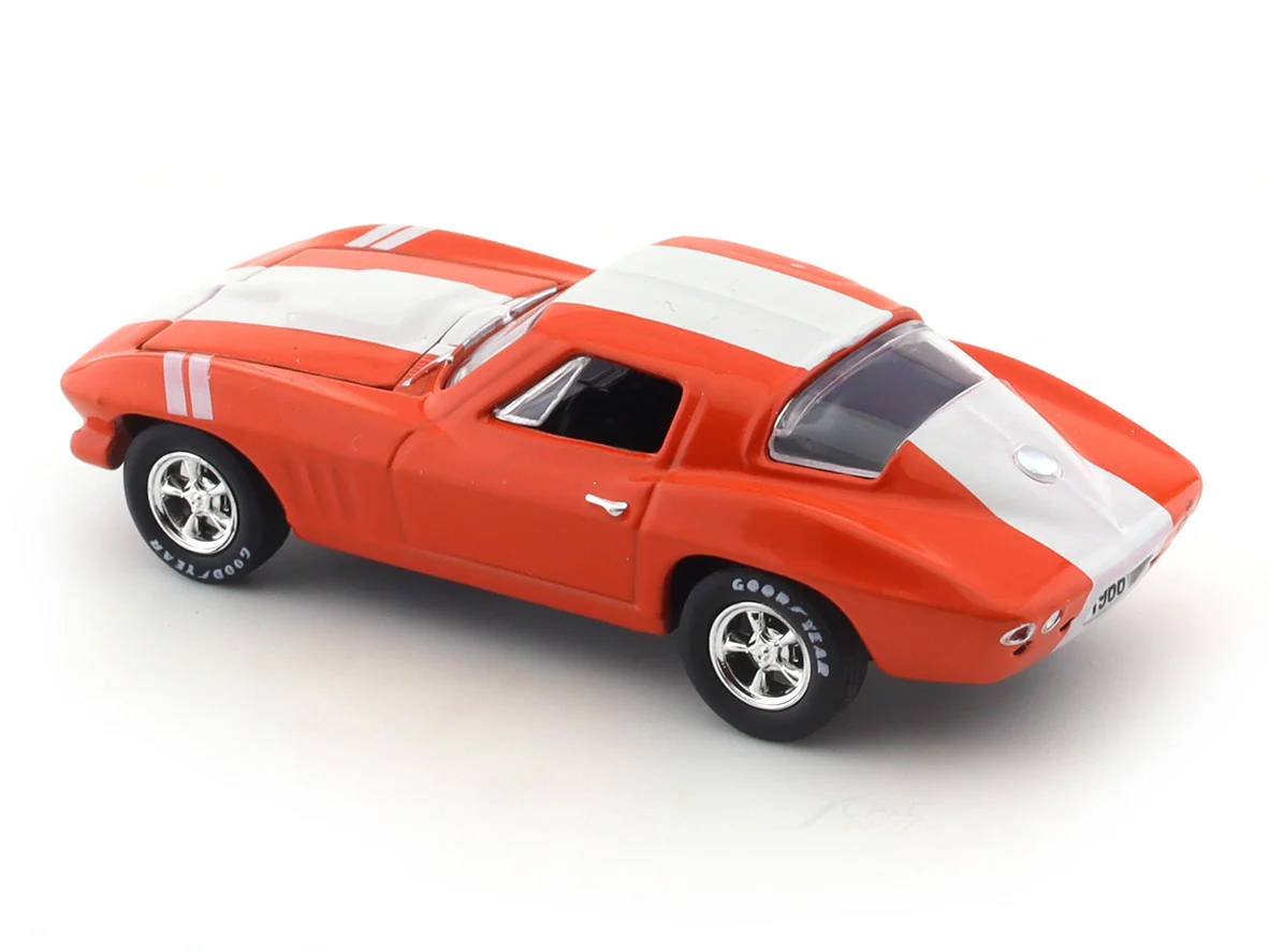 1966 Chevrolet Corvette 427 orange 1:64 M2 Machines diecast scale model collectible - Image 8