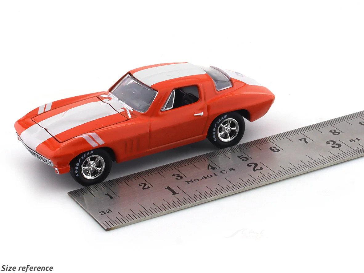 1966 Chevrolet Corvette 427 orange 1:64 M2 Machines diecast scale model collectible - Image 9