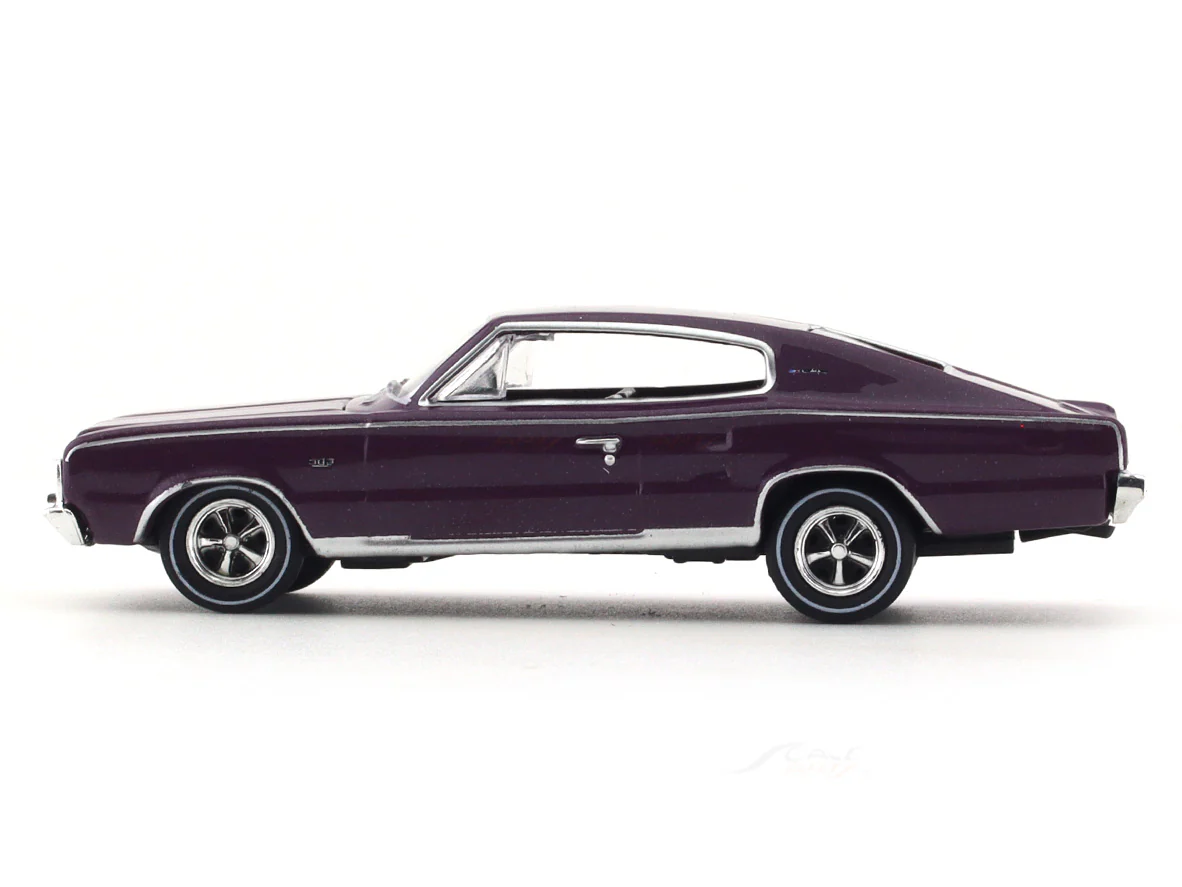 1966 Dodge Charger 383 Purple 1:64 M2 Machines diecast scale model collectible - Image 2