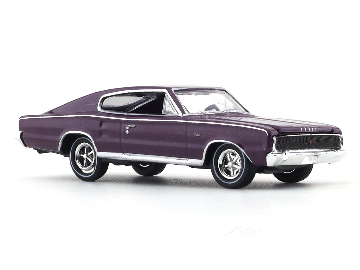 1966 Dodge Charger 383 Purple 1:64 M2 Machines diecast scale model collectible - Image 6