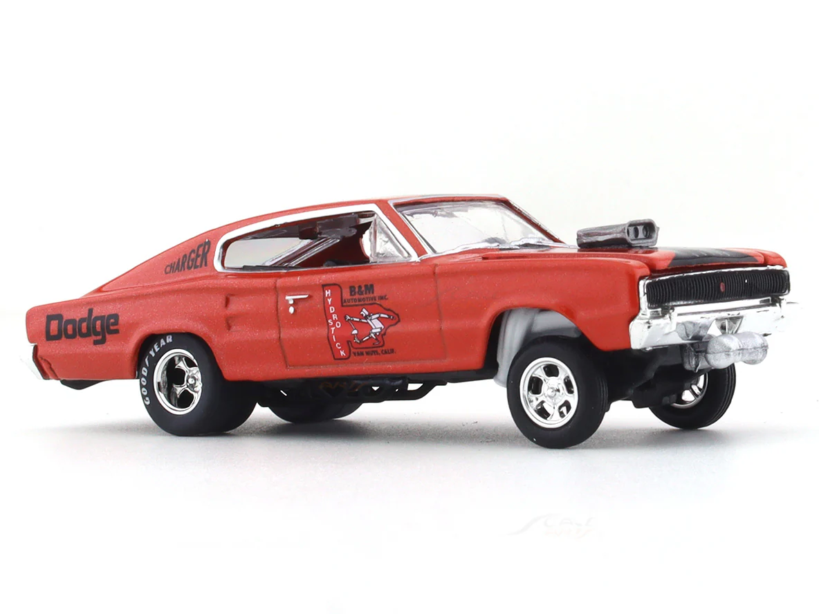 1966 Dodge Charger Gasser 1:64 M2 Machines diecast hauler scale model - Image 6