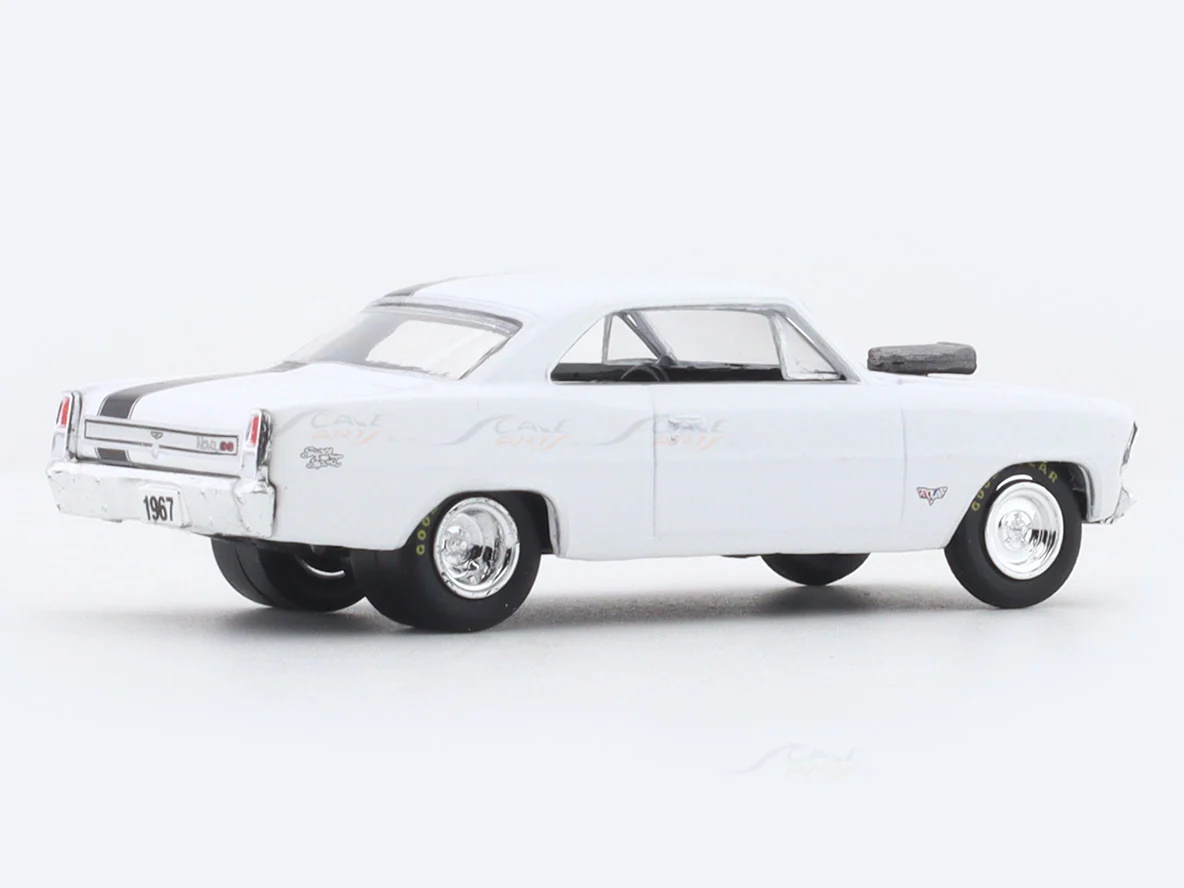 1967 Chevrolet Nova SS white 1:64 M2 Machines licensed diecast scale model car 11228-116 - Image 4