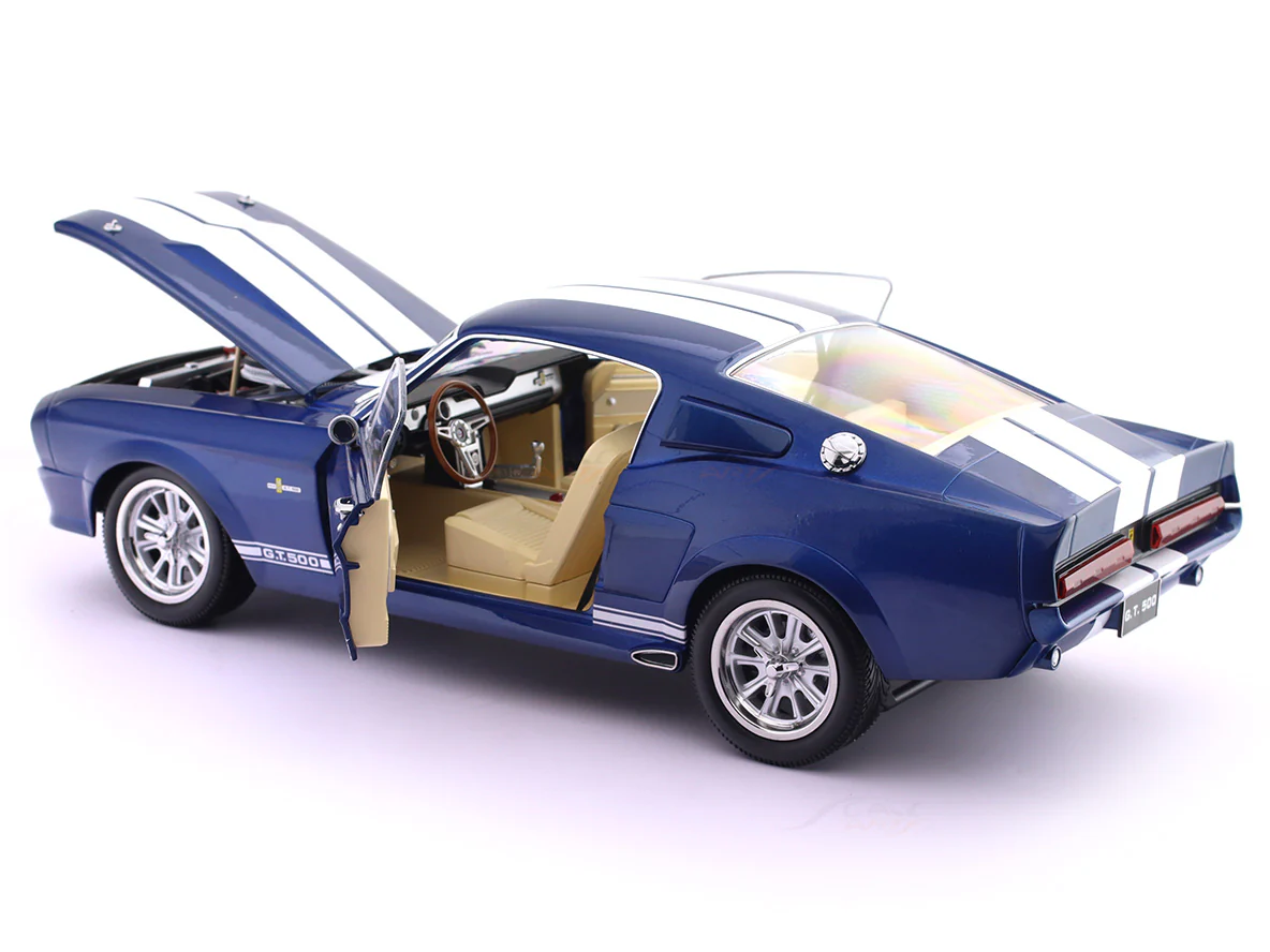 1967 Ford Shelby GT500 Blue 1:12 KK Scale Diecast Scale Model Car Collectible - Image 12