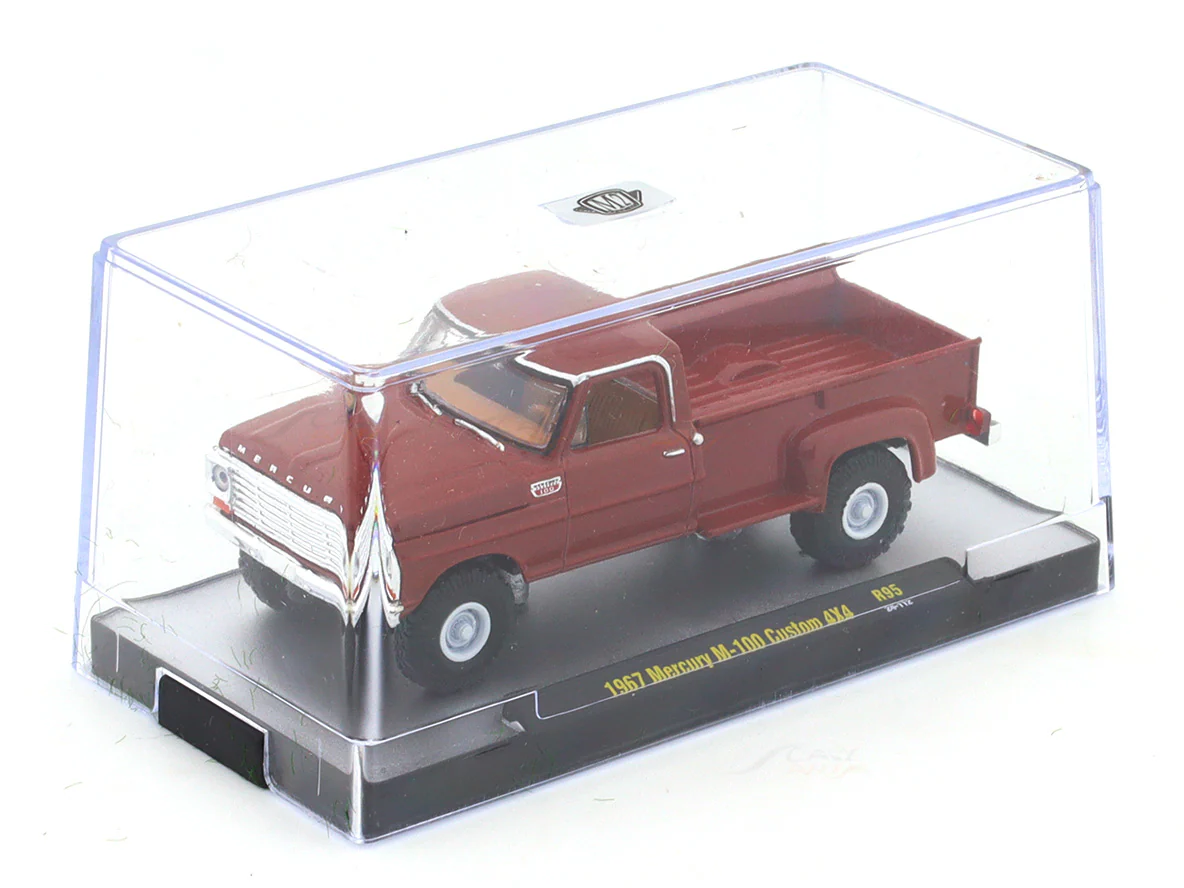 1967 Mercury M-100 Custom 4x4 red 1:64 M2 Machines licensed diecast scale model car 32500-95 - Image 10